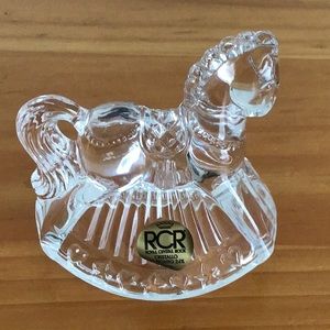 Rock Cristal Rock 24% mini rocking horse figurine